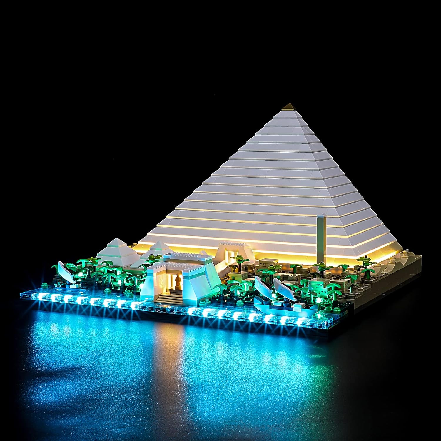 YEABRICKS LED Light Kit for Lego - Architecture Great Pyramid of Giza Building Blocks Model, LED Light Set Compatible with 21058(Lego Set NOT Included)