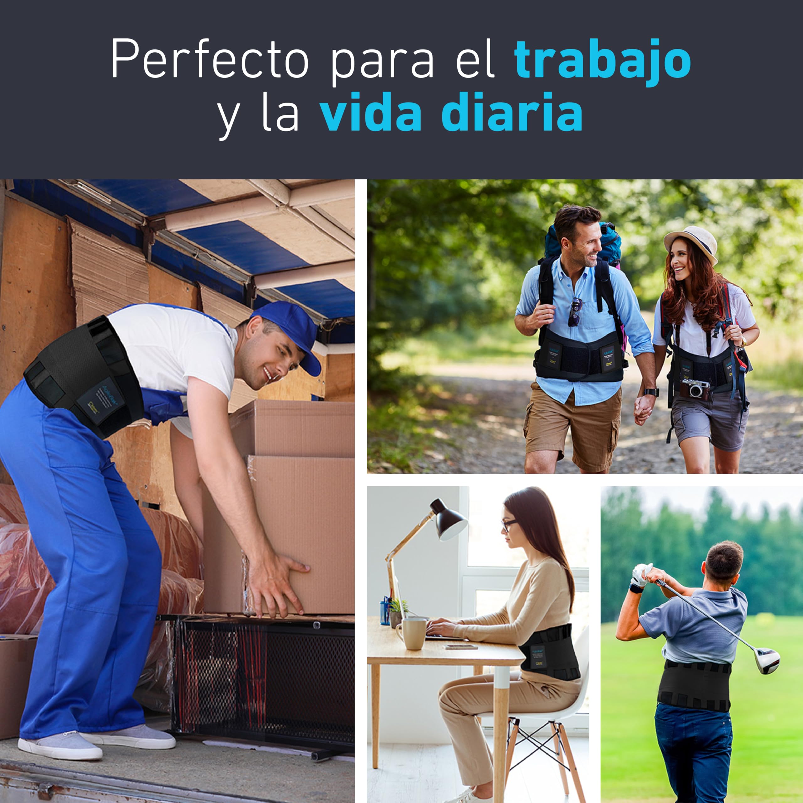 Clever Yellow Faja Lumbar para Hombre y Mujer - Soporte Ajustable | Incluye 1 faja lumbar ajustable talla XXL con 7 soportes, 4 refuerzos y doble ajuste para hombre y mujer.