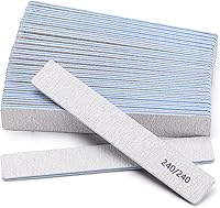 Vista 11 de 25 Piezas Limas de Uñas Rectangulares Grano 100/100, Pulidores de Uñas Reutilizables de Doble Cara Lijas de Esmeril Limas de Uñas para Uñas