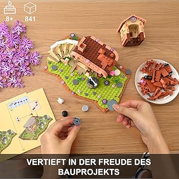 VEPOWER Magisches Schloss Bauspielzeug - 749 Teile Buch-Design Ab 6 Jahren