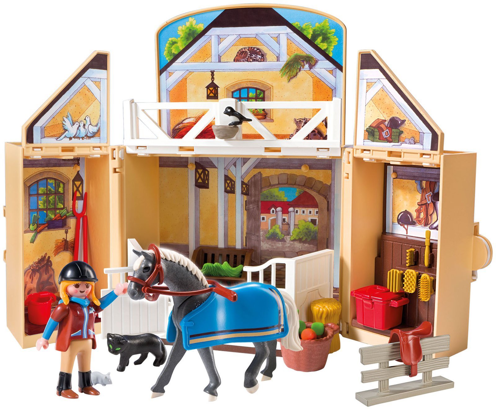 Playmobil 5418 My Secret Play Box Horse Stable, Brown, Beige, 33 x 12 x 24 cm - Image 2