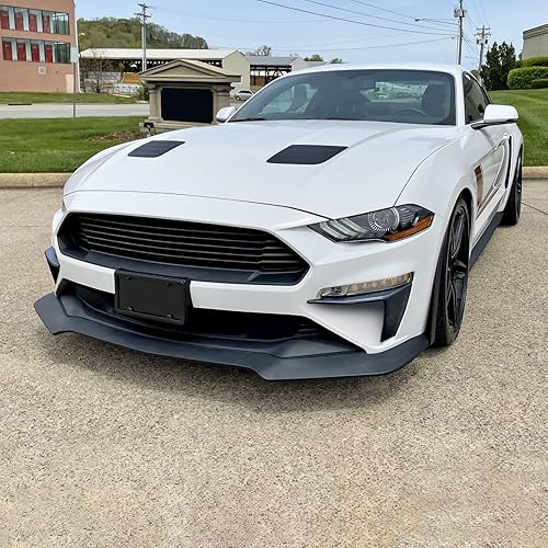 Miniatura 2 de Spec-D Tuning Cubierta para parachoques delantero, ventilación de luz antiniebla, compatible con Ford Mustang GT 2018-2022