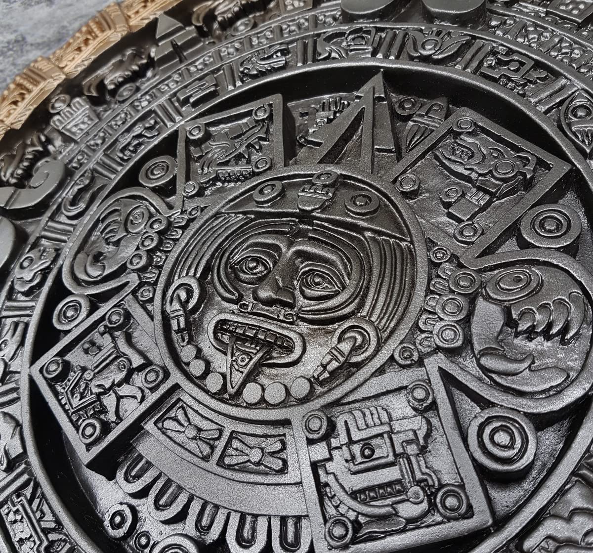 Kalendarz Maya | kalendarz aztecki = relief ścienny 46 cm, replika kalendarza słonecznego, duży kalendarz Majów i aztecki jako imponująca dekoracja ścienna