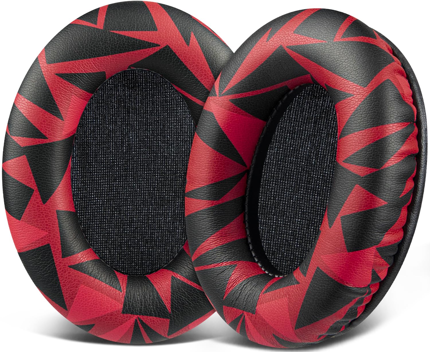 SOULWIT Replacement Earpads for HyperX Cloud 1/2/3/Pro/Core/Flight/Flight S/Stinger/Stinger S, CloudX Stinger/Stinger Core/Flight Headsets - Red Storm