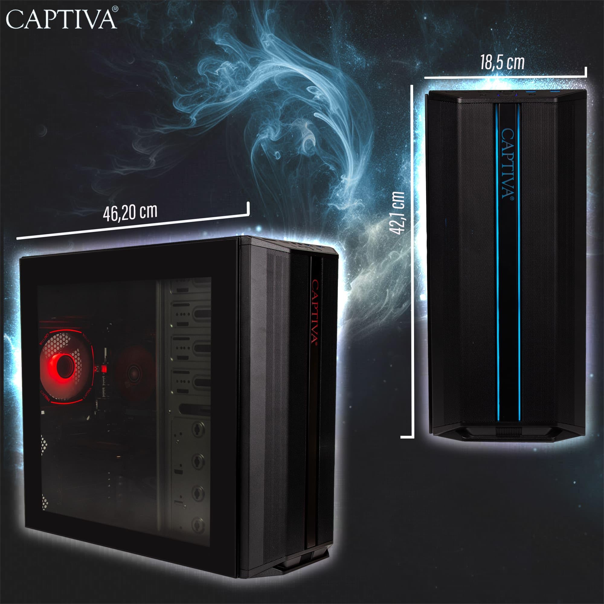 Captiva PC Entry Gaming R92-706 | AMD Ryzen 5 5500 | 16GB DDR4 RAM | NVIDIA GeForce RTX 5060 8GB | 500 GB SSD | Windows 11 Home