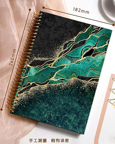 Miniatura 8 de iampanda Cuaderno con espiral, encuadernación fuerte de doble alambre con papel de primera calidad para niñas y mujeres, 60 hojas de lujo a la moda,