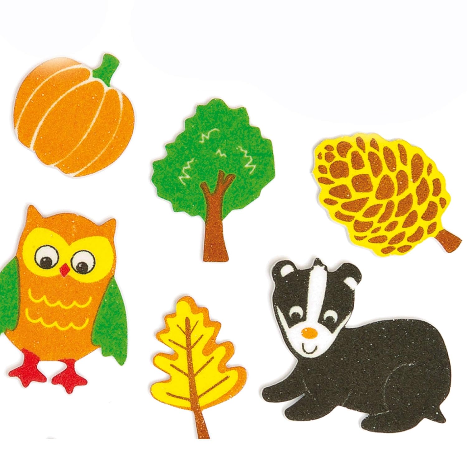 Baker Ross - EF862 Woodland Friends, Puffy Scrapbook Stickers in Fun Foam Shapes (Pack of 100), assorted : Toys & Games