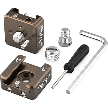 MINIFOCUS Cold Shoe Mount Set of 2, 1/4"-20 Screw with Positioning Pin, Compatible with ARRI Standard Mounting Point, Includes 3/8"-16 Adapter for Camera Cage, Flash, LED Monitor and Microphone