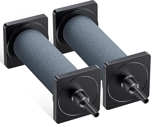 Pawfly Piedra de aire de acuario para bomba de aire para tanque de peces de 3 pulgadas, herramienta cilíndrica de liberación de burbujas, difusor de