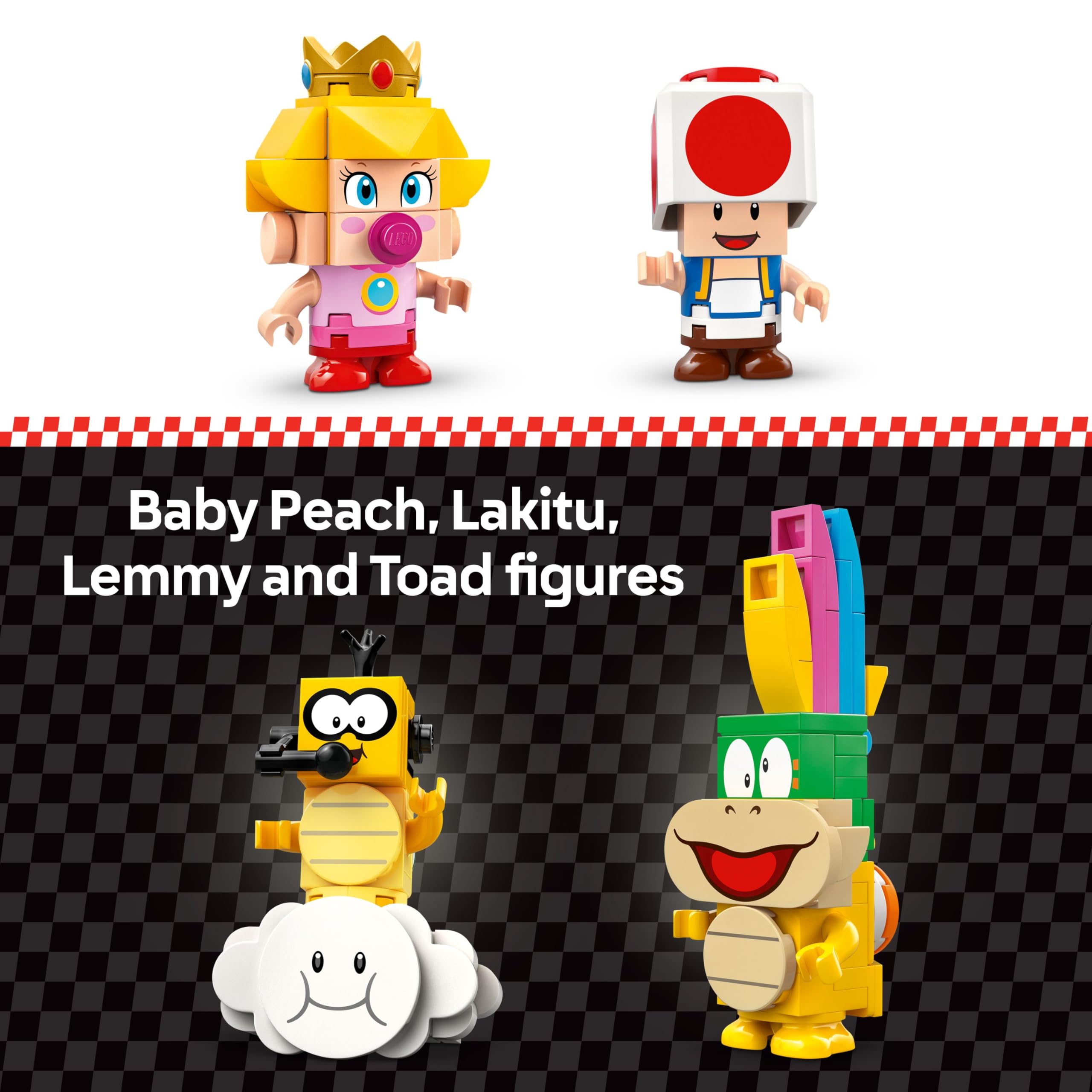 LEGO Super Mario: Mario Kart Baby Peach & Grand Prix Set Home Circuit - Nintendo Toy Building Set for Kids, Girls and Boys, Ages 8+ - Collectible Mario Kart Toy - Gift Idea for Birthdays - 72036 - Image 4