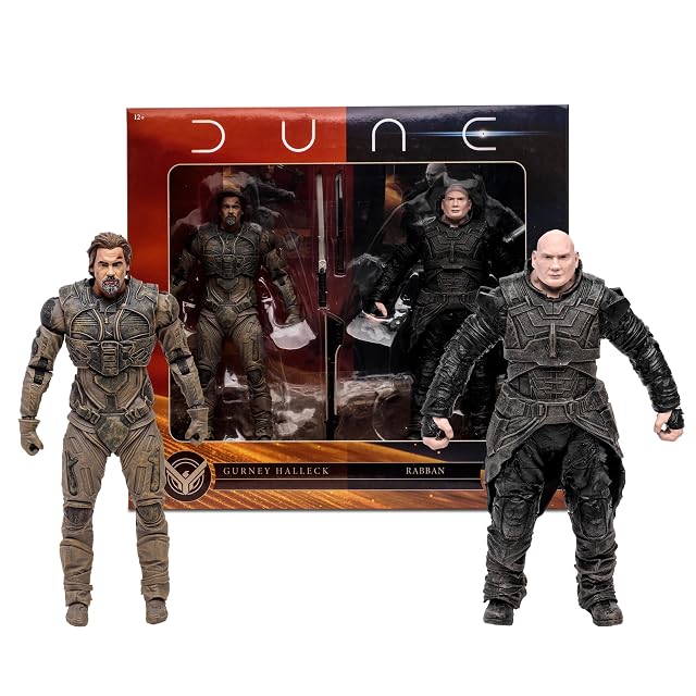 McFarlane Toys Dune: Part Two Gurney Halleck & Rabban - Figuras de acción de 7 Pulgadas, Paquete de 2