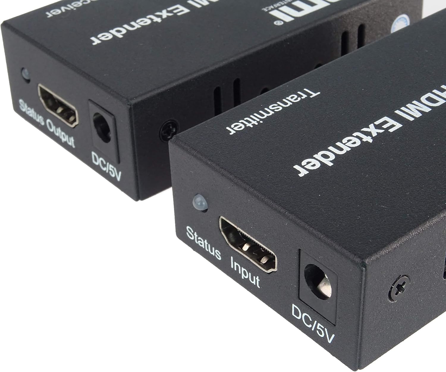 PremiumCord 4K HDMI Extender auf 100m über EIN Cat5e/Cat6 Kabel, Metallgehäuse, LED Status, Kompatibel mit Video 4K UHD, Full HD 1080p 60Hz, HDCP, schwarz – Bild 4
