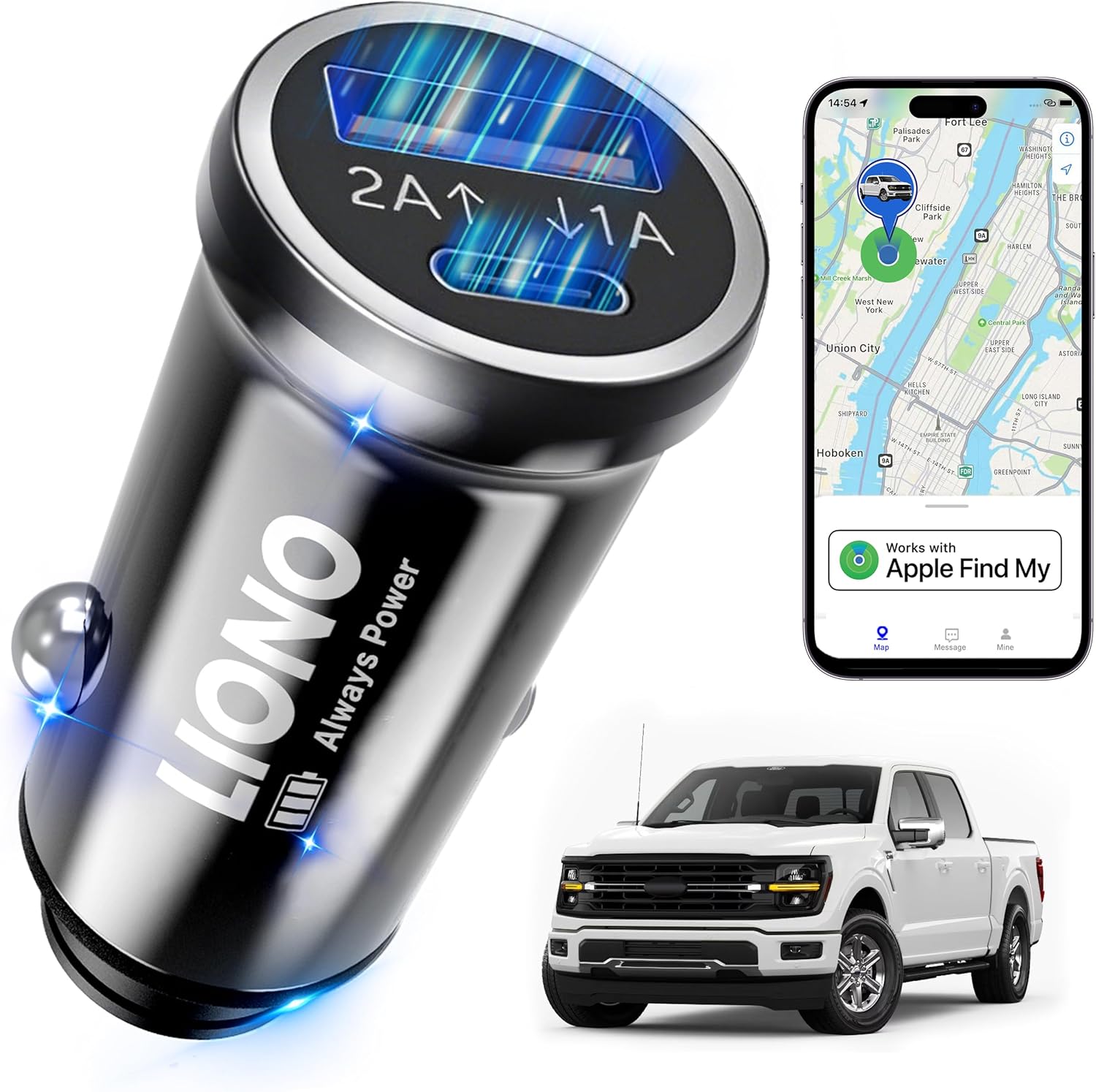GPS Tracker & Charger for Vehicles – Anti-Theft, Rechargeable, No Monthly Fee, iOS Only GPS Tracker & Charger for Vehicles – Anti-Theft, Rechargeable, No Monthly Fee, iOS Only