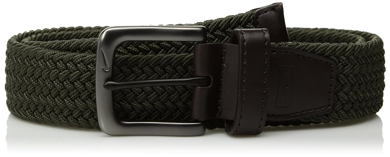 Buy Nike Men's Standard GFlex Woven Stretch Golf Belt, Deep Khaki