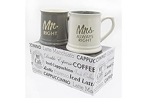 Mug Mr Mrs Always Right Couples Mugs, Perfect Wedding Gifts for Older Couple's Second Marriage