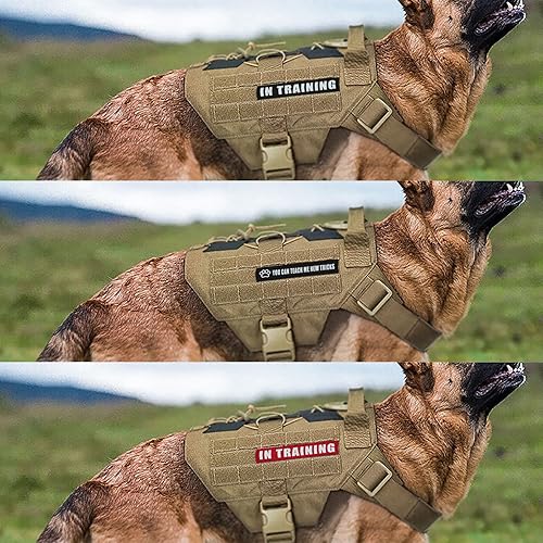 Miniatura 10 de IronSeals Paquete de 4 parches reflectantes extraíbles para arnés de chaleco para perro, perro de servicioapoyo emocional
