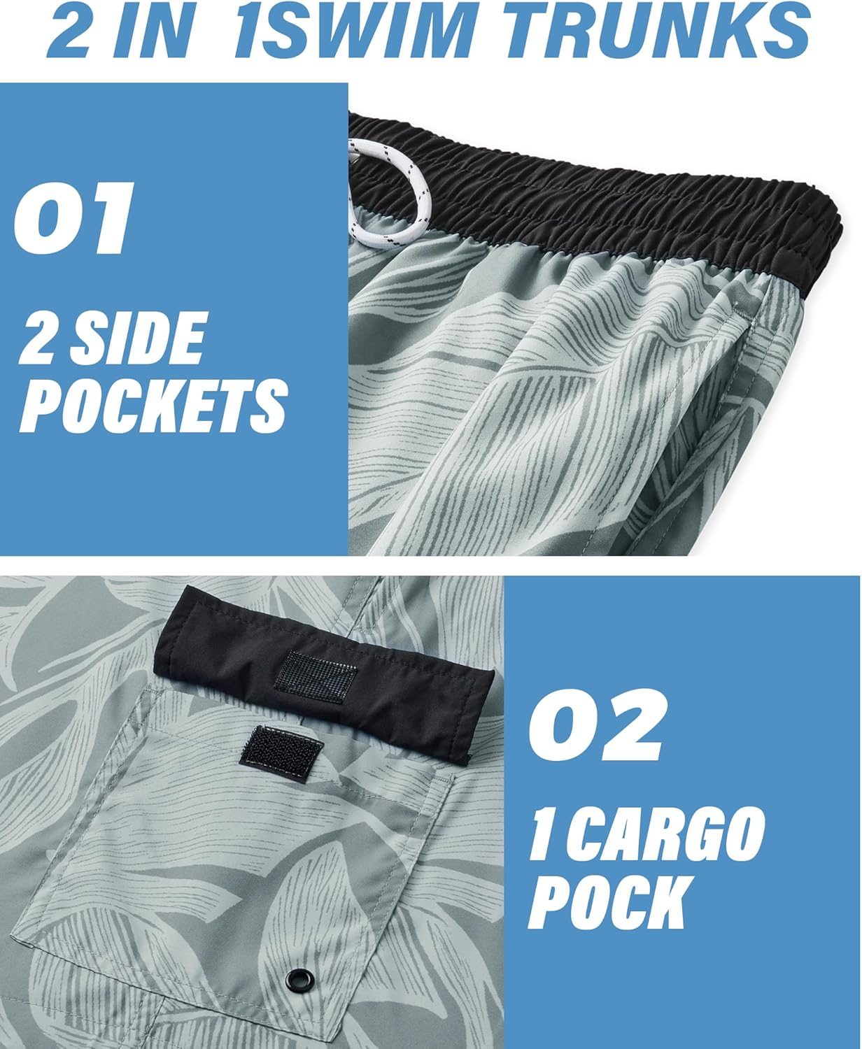 5inch Mens Swim Trunks: with Mesh Liner Pockets Drawstring Quick Dry Stretch Lined Funny Beach Swimming Pool Surf - Image 3