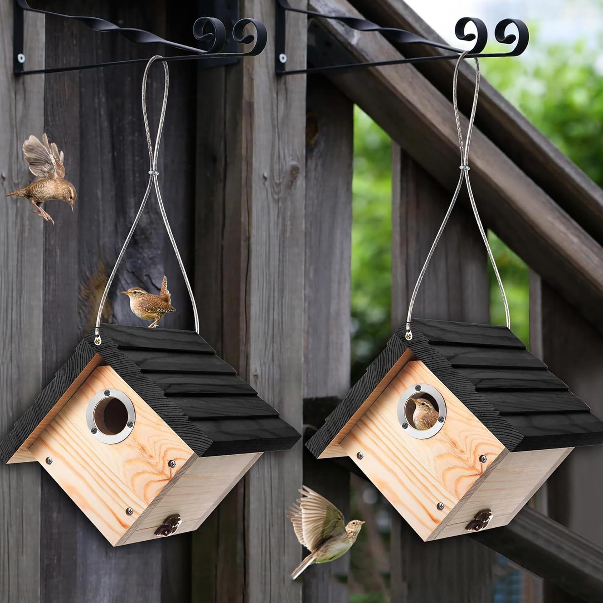 Vogelnest Käfig Holz Nest Unterschlupf Kolibri Outdoor Verstecke für kleine Größe Vogelzubehör Vogelhäuser für den Außenbereich