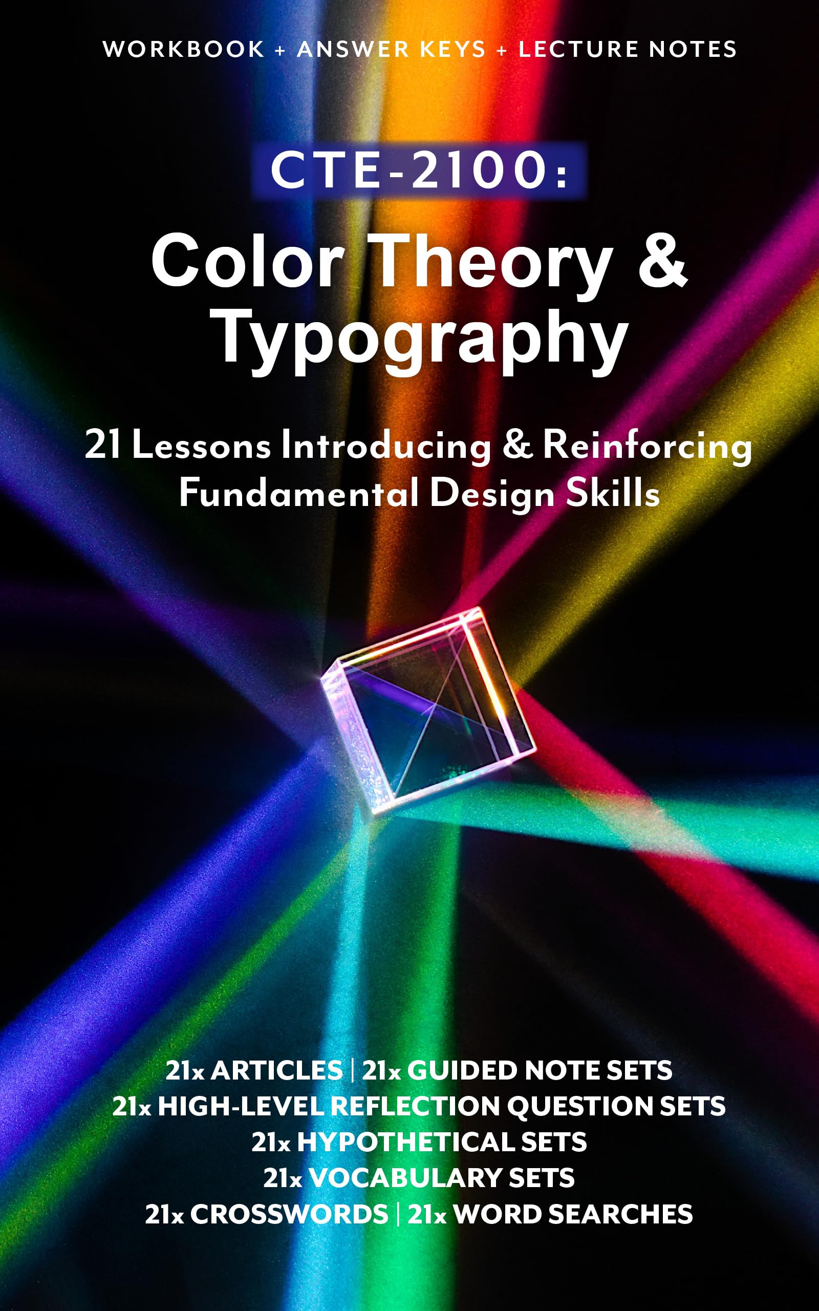Color Theory & Typography livre de cours de graphisme CTE-2100 et cahier d'exercices d'anglais