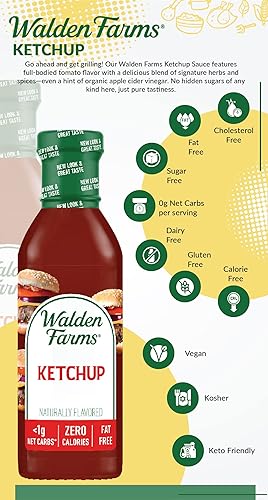 Miniatura 138 de Walden Farms Salsa Alfredo - Salsa cremosa de estilo italiano cero calorías, sin azúcar, keto y sin carbohidratos, botella de 12 onzas