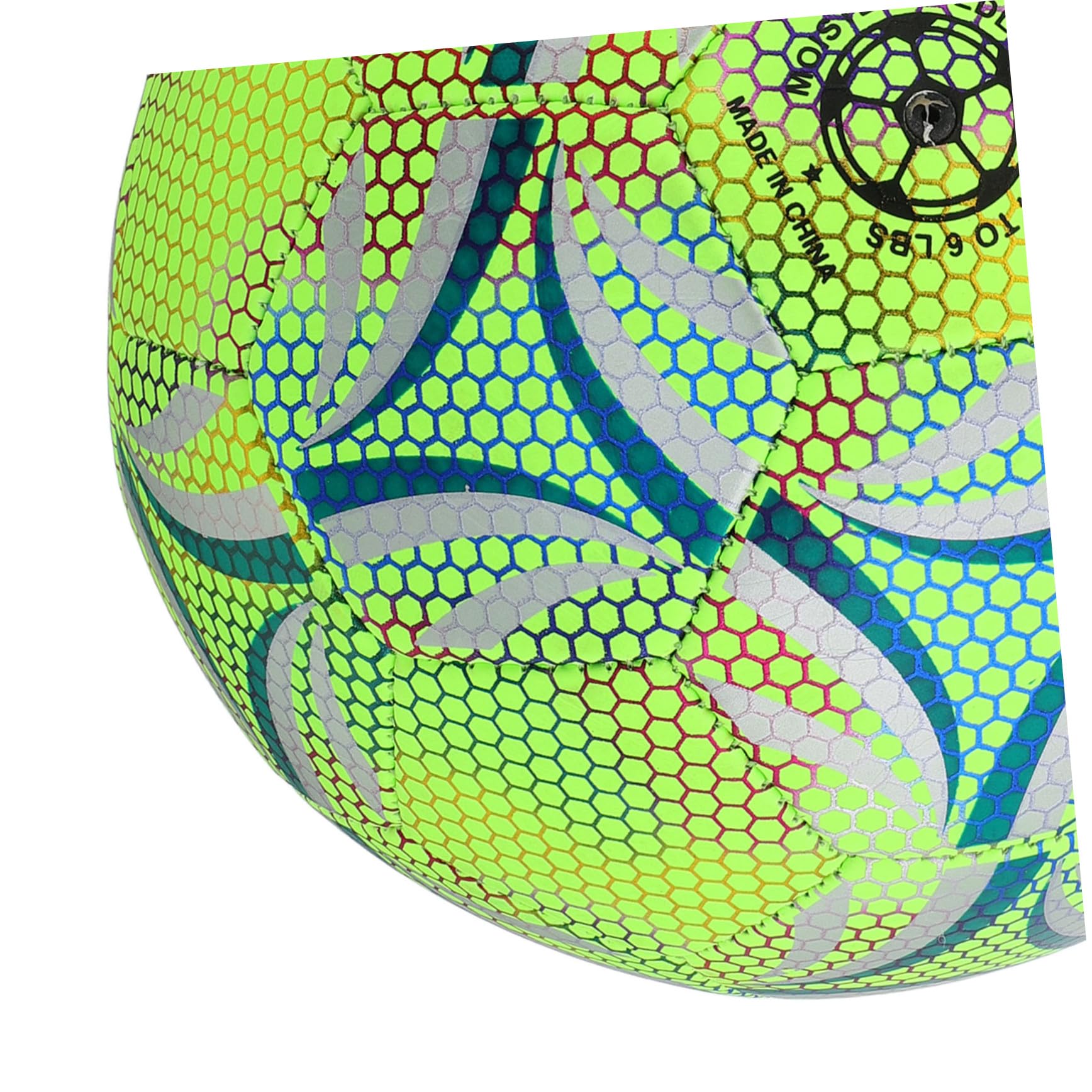 Pallone da Calcio Fluorescente Standard per Adulti e Ragazzi Resistente e Cucito Macchina per Allenamenti Diurni e Notturni su Campi di Calcio