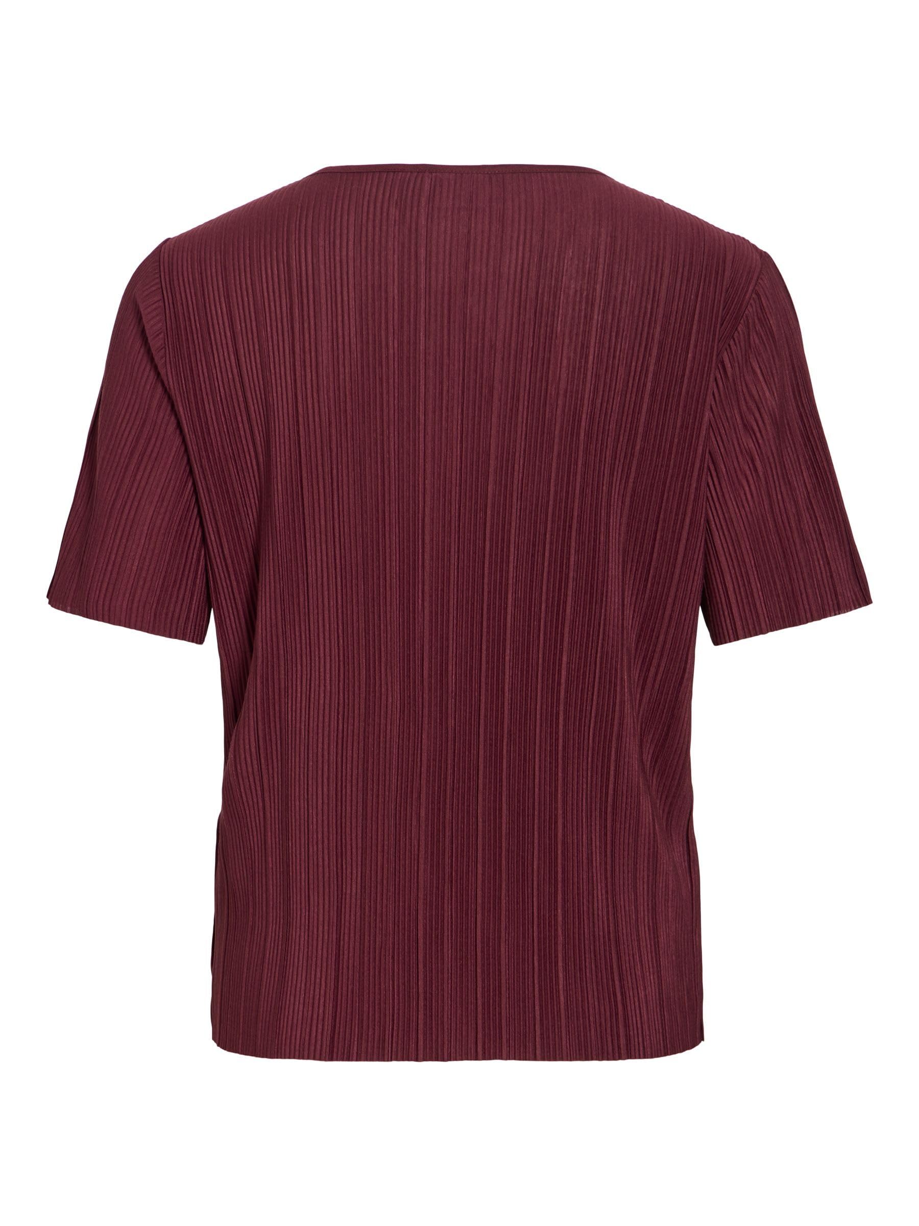 Vila Female Oberteil mit kurzen Ärmeln VIPLISA Plissierter | Short Sleeved Top