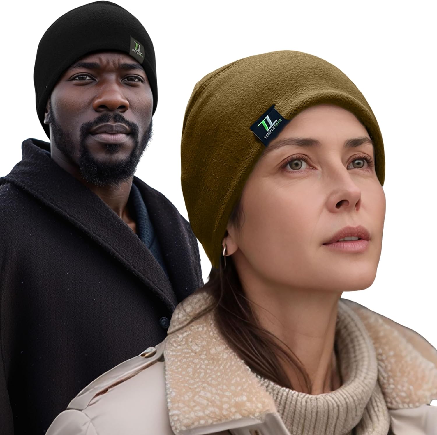 Temple Tape Tactical Fleece Watch Cap Beanie – Skull Cap Fleece Hat - Mens & Women - Image 3