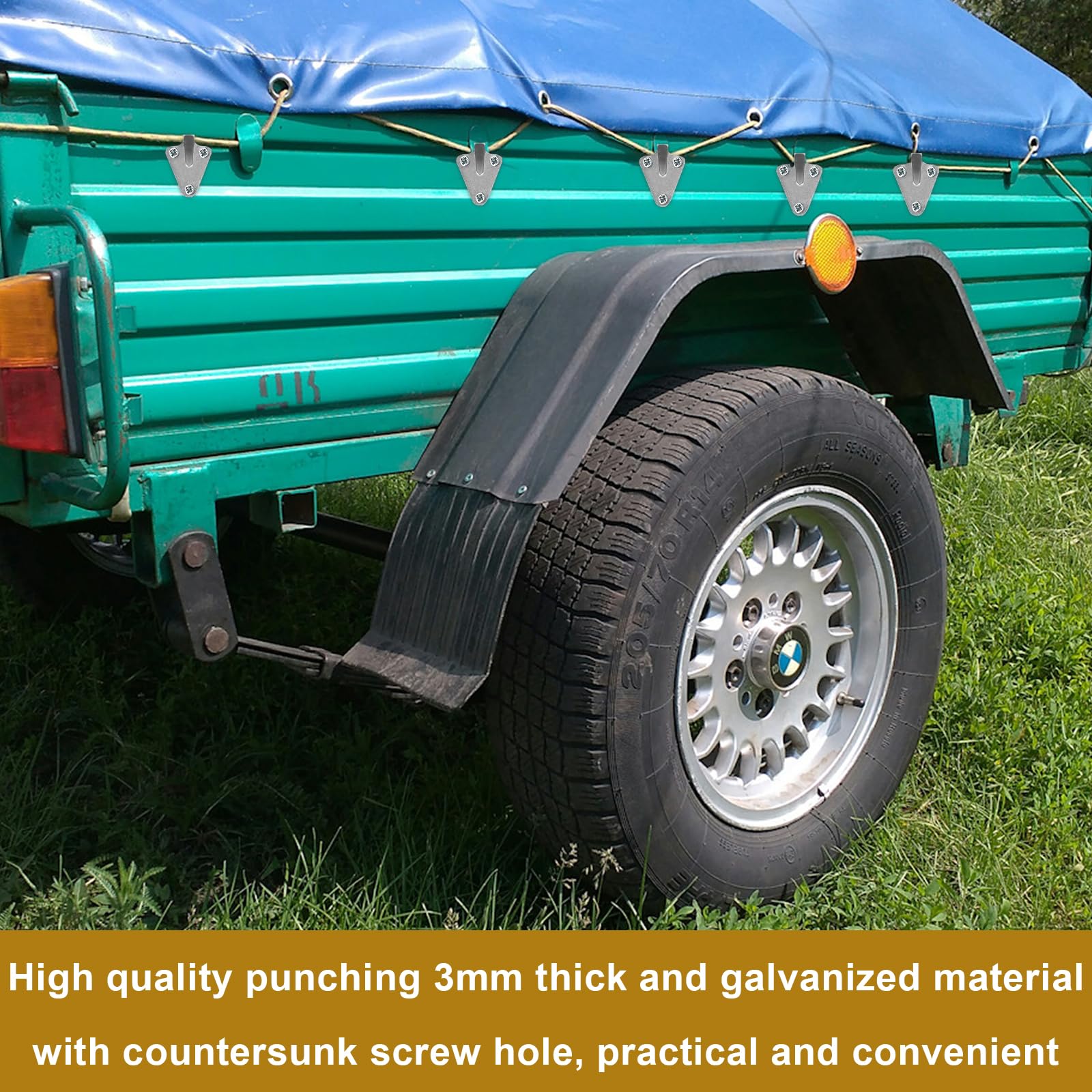 Ganci Per Teloni E Reti - 20 Pezzi In Acciaio Zincato | Per Rimorchi, Barche E Carico - Foto 8