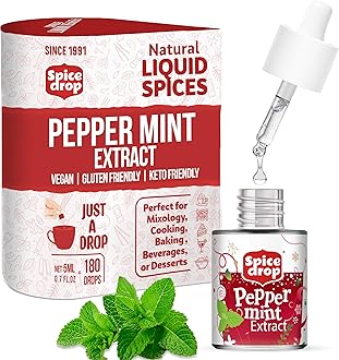 Peppermint Extract - Up to 180 Drops Per Bottle | Tea, Coffee, Cooking, Baking, Dessert | Rich In Quality And Aroma | No Added Color or Preservative | Vegan , Pack of 1