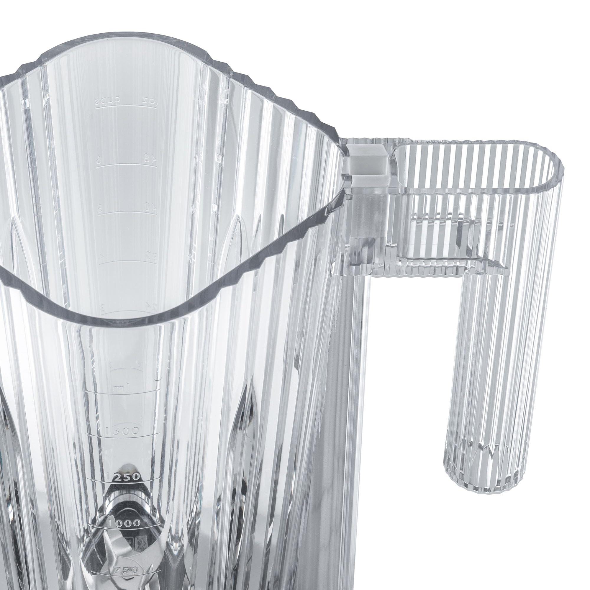 Alessi Plissé MDL09 W, Batidora de Diseño con Jarra Graduada, en Resina Termoplástica, Enchufe Europeo 700W, 1,5l, Blanco