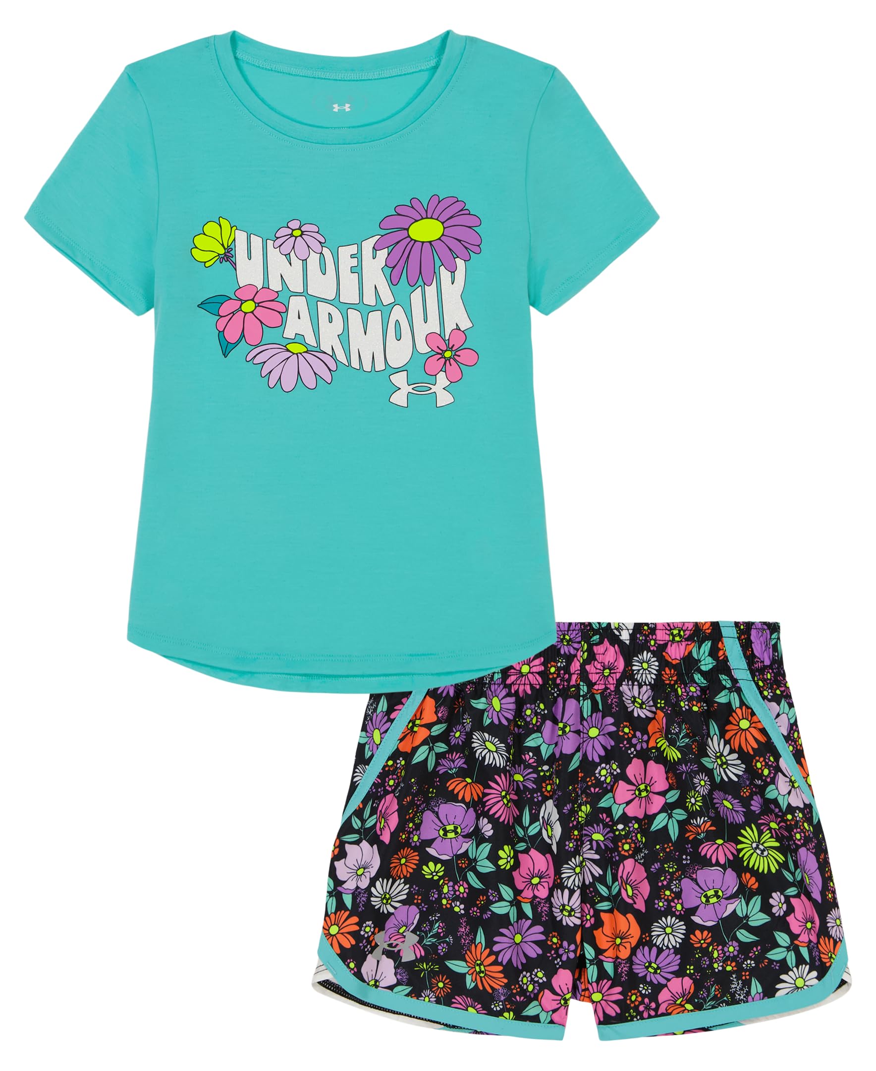 Under Armour Girl's 2-piece Short Sleeve Tee and Shorts Set