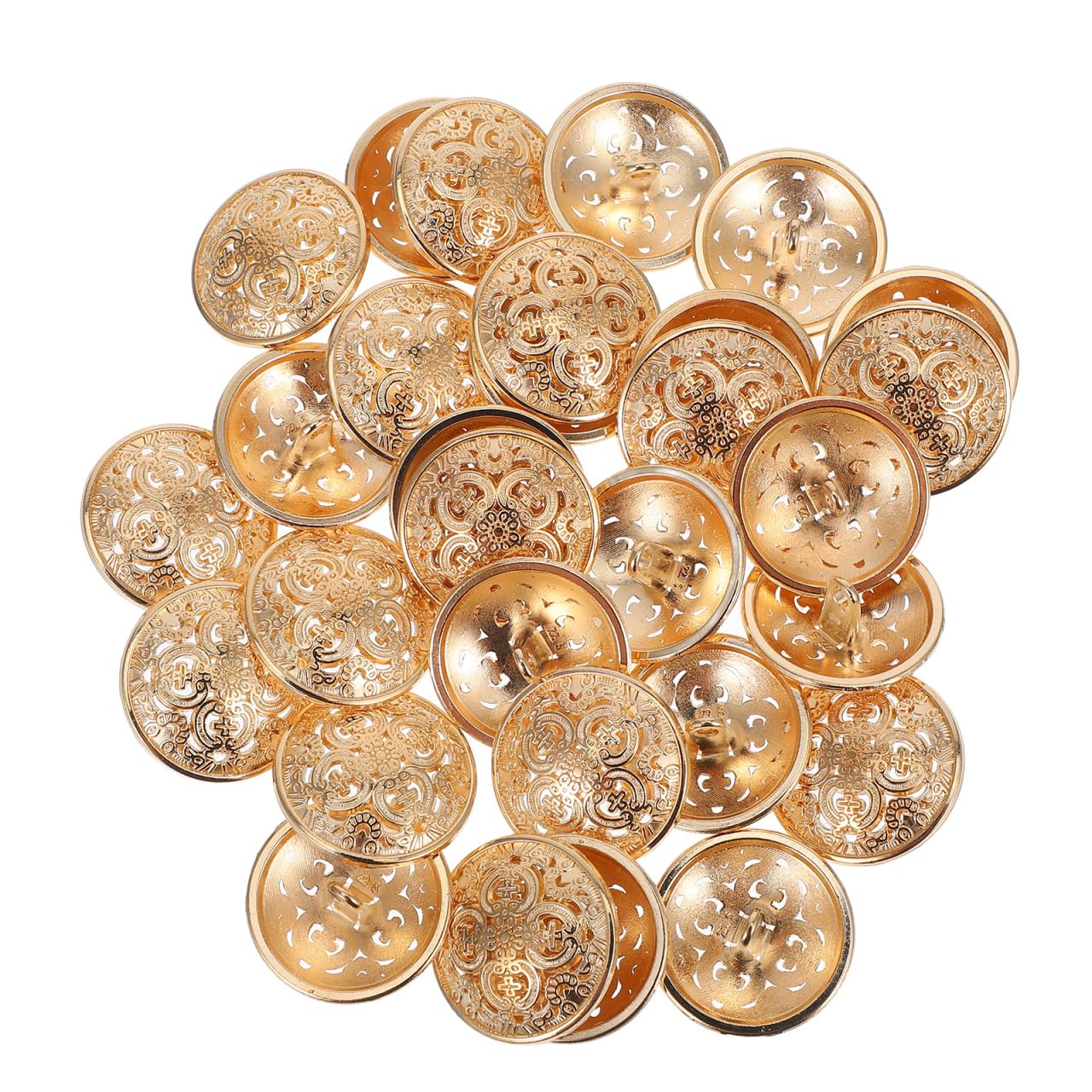Boutons ronds pour pulls en métal or clair 23 mm mercerie couture bricolage