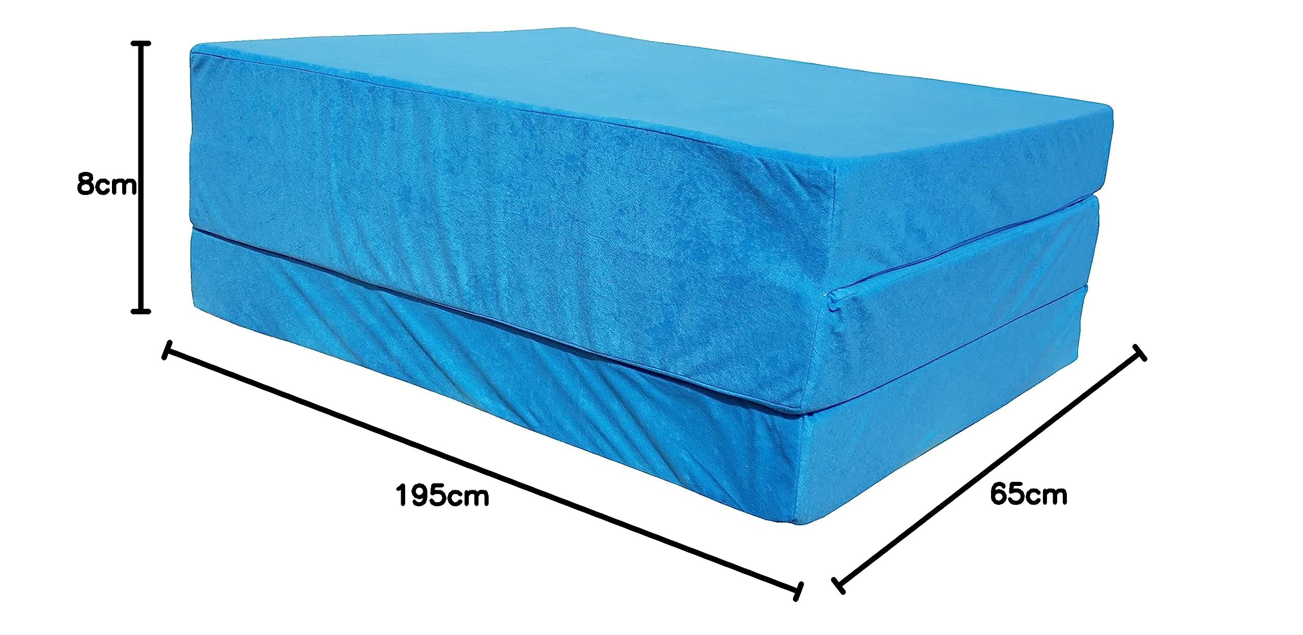Natalia Spzoo® Matelas lit futon Pliable Pliant 195 x 65 x 8 cm Choix des Couleurs (Bleu 1331)
