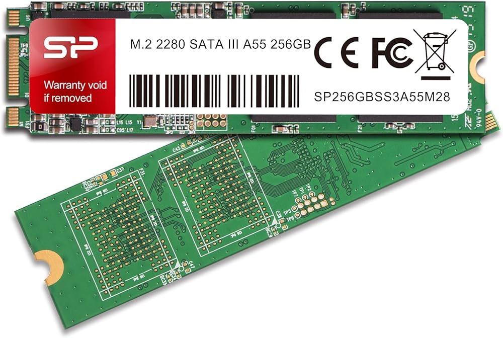 Silicon Power 256GB A55 M.2 SSD (SLC Cache For Speed Boost) SATA III Internal Solid State Drive 2280 thumbnail 2