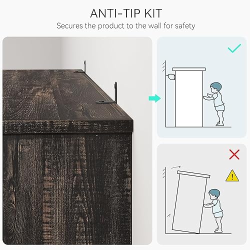 Miniatura 7 de GAOMON Estantería de 5 niveles, estante de libros de granja con estantes abiertos de almacenamiento, estantería de madera de 5 estantes de madera