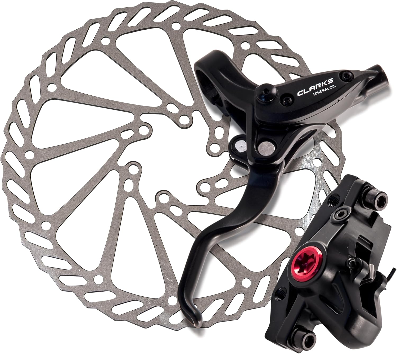 Clarks Cycle Systems M2 Individual Hydraulic Disc Brake, Black, Front Brake, 180mm