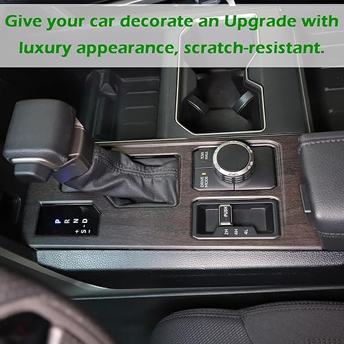 Miniatura 7 de LLKUANG Marco de protección para panel de palanca de cambios de consola central compatible con ToyotTundra Sequoia 2022 2023, accesorios de cubierta
