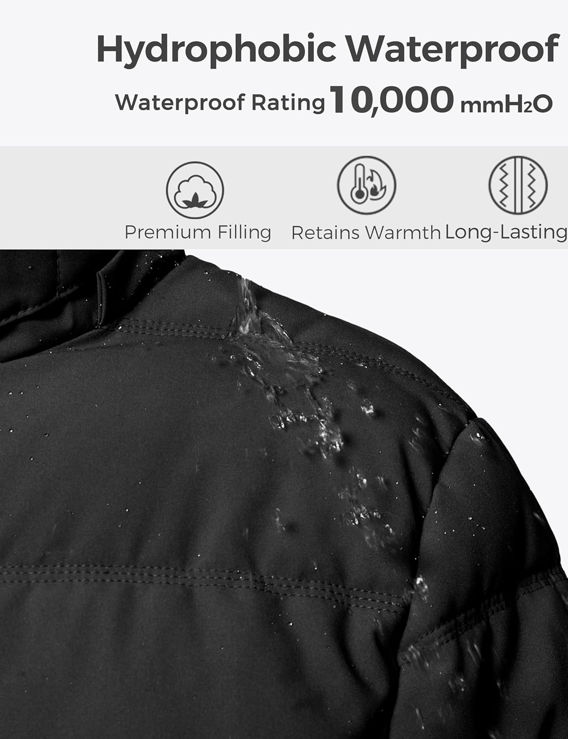 wantdo Women's Plus Size Winter Coats Quilted Thicken Puffer Jacket with Removable Hood - Image 5