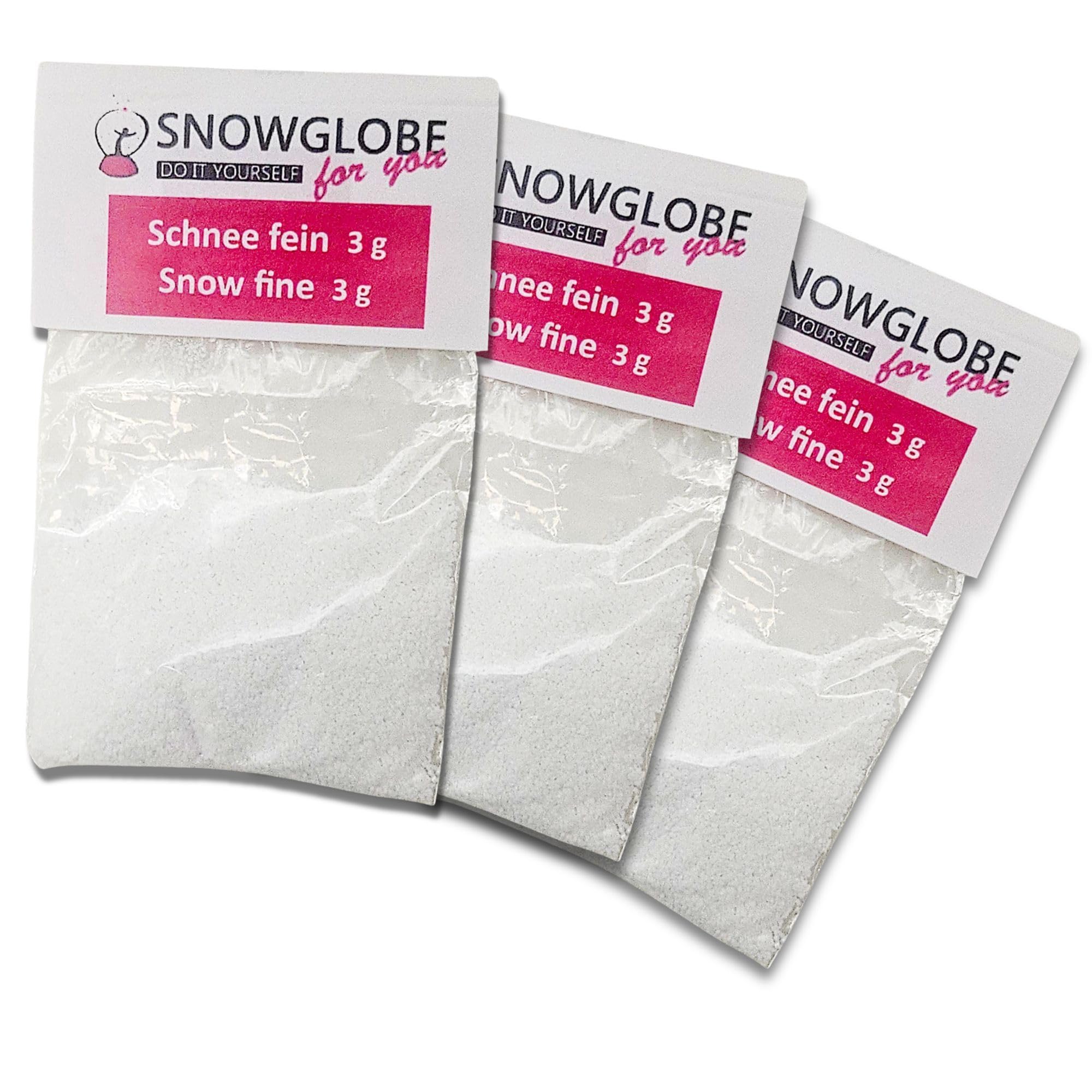 3 neiges boule à neige diy poudre