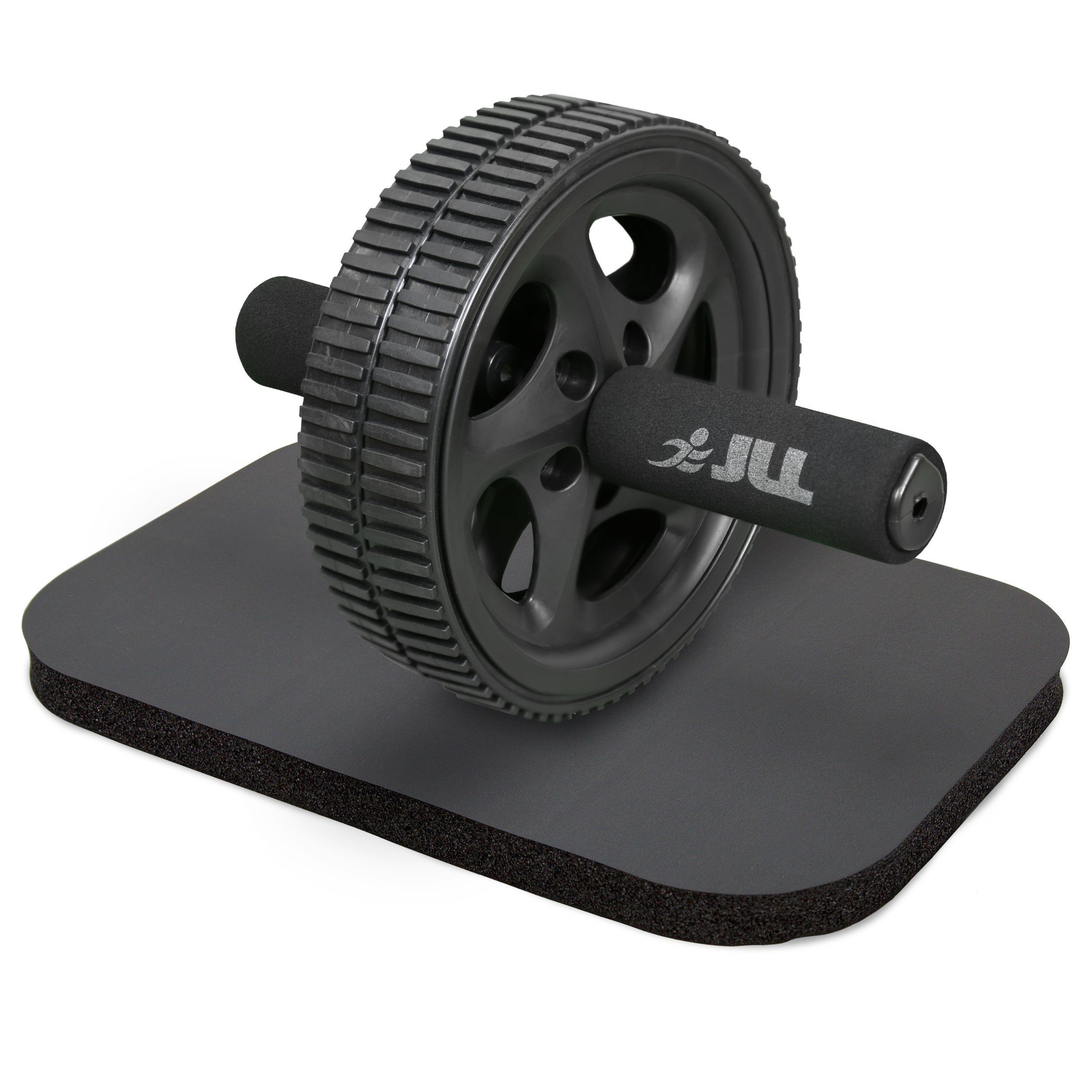 JLL® Dual Ab Roller, Abdominal Strength Training Equipment, Ab Wheel Roller & Knee Pad. Comfortable Handles. AB Trainer Whole Body Fitness, Gym Equipment For Home