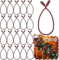 Vista 17 de Zhengmy 20 lazos de guirnalda de Navidad extra largos de 25 pulgadas, lazos decorativos de Navidad para barandilla, reutilizables, flexibles
