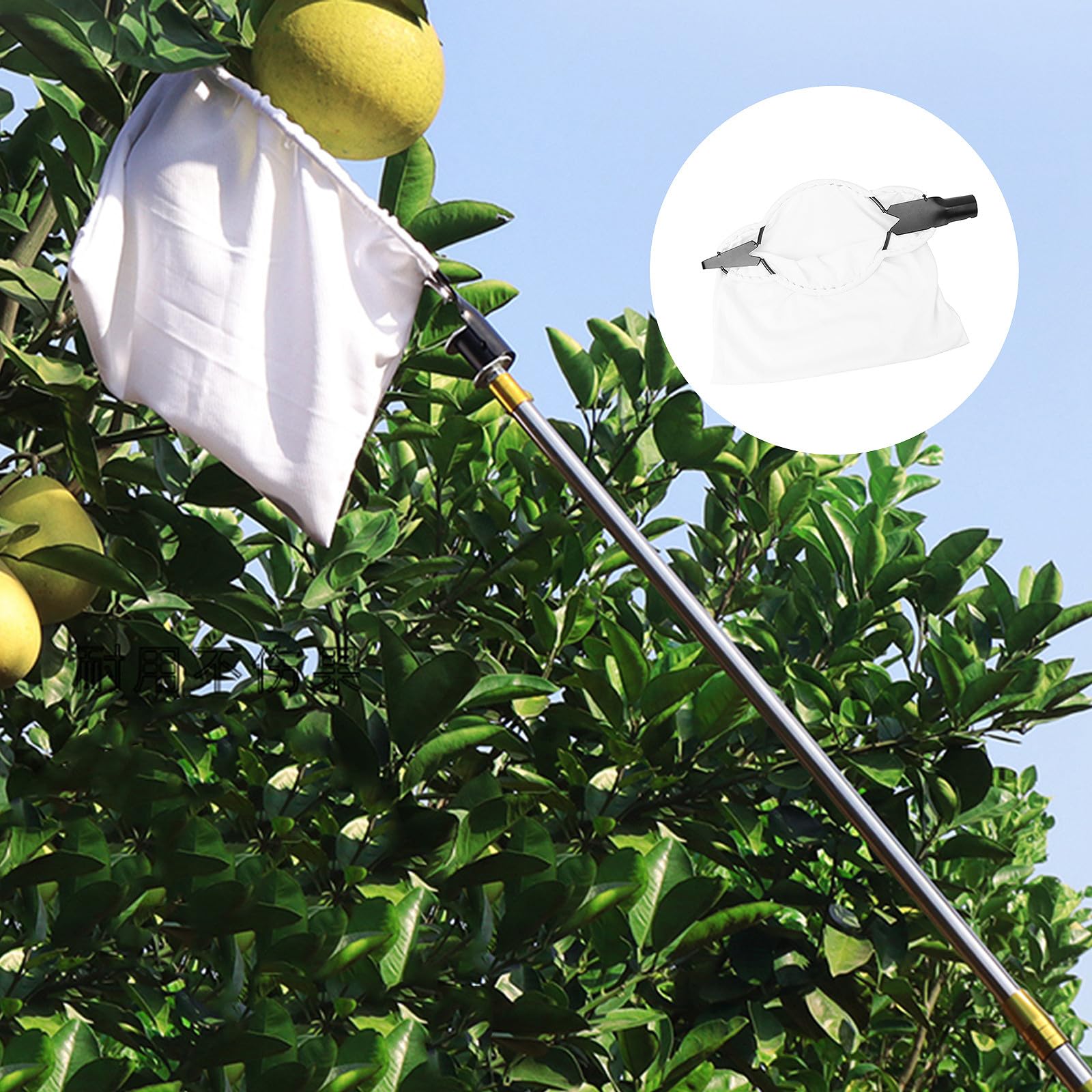 1pezzi Raccoglifrutta da Giardino Cesto Raccoglifrutta Attrezzo per Raccolta Frutta Portatile per Frutteto Raccoglitrice di Frutta