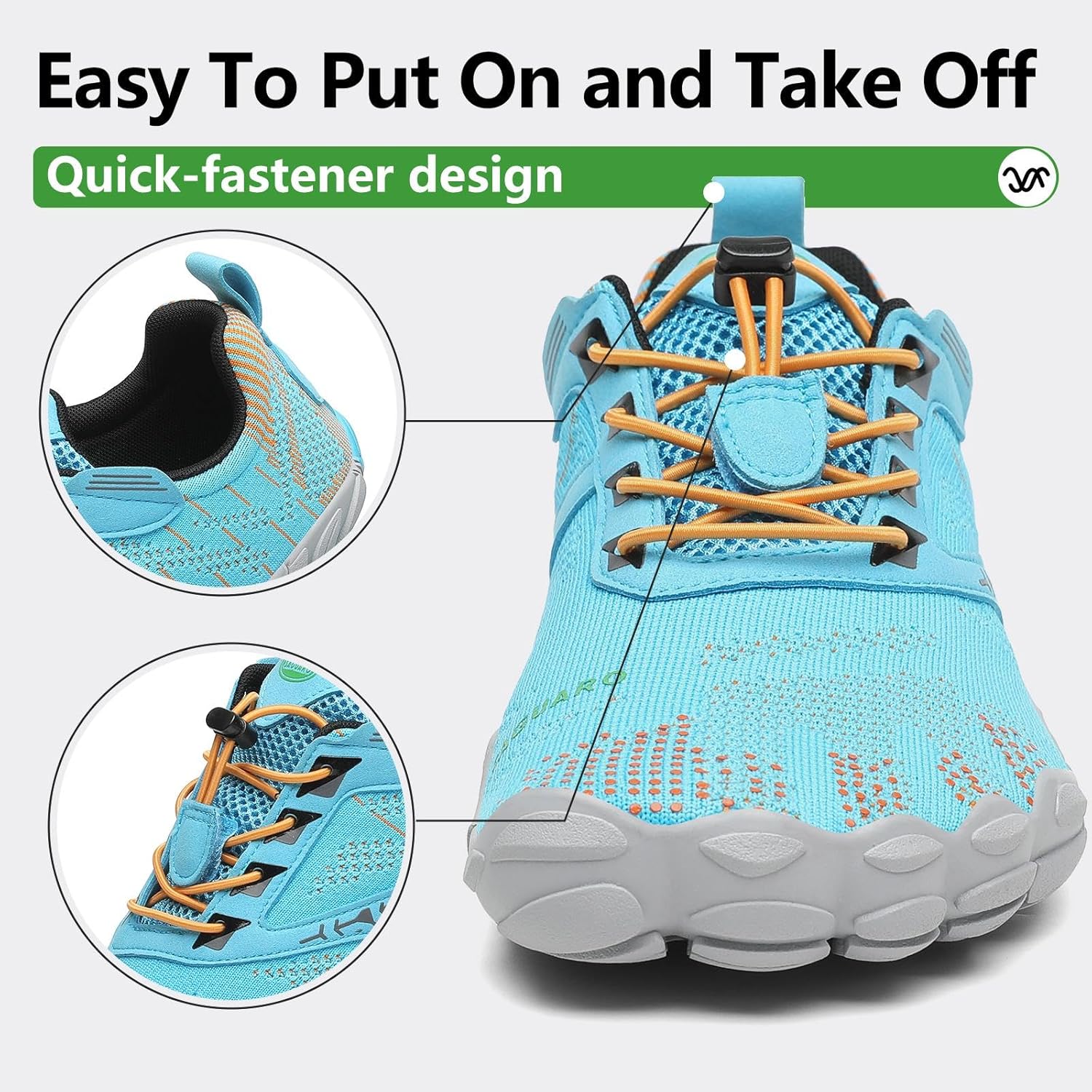 SAGUARO Unisex Barfußschuhe Damen Minimalistische Fitnessschuhe Herren Outdoor Wanderschuhe Traillaufschuhe Gr.36-48 - Image 3