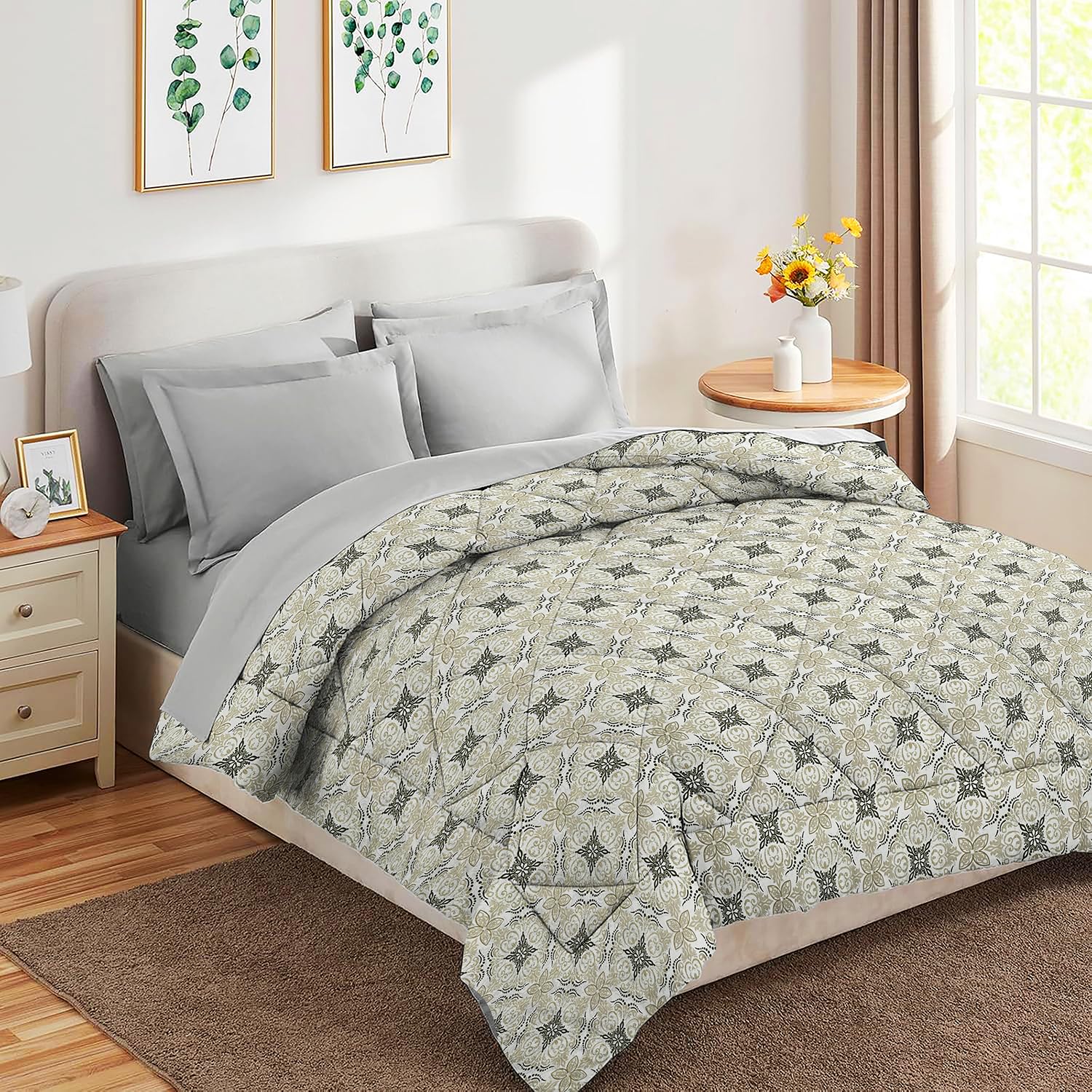 VAS Collections 220 GSM Reversible King Comforter – king size comforter