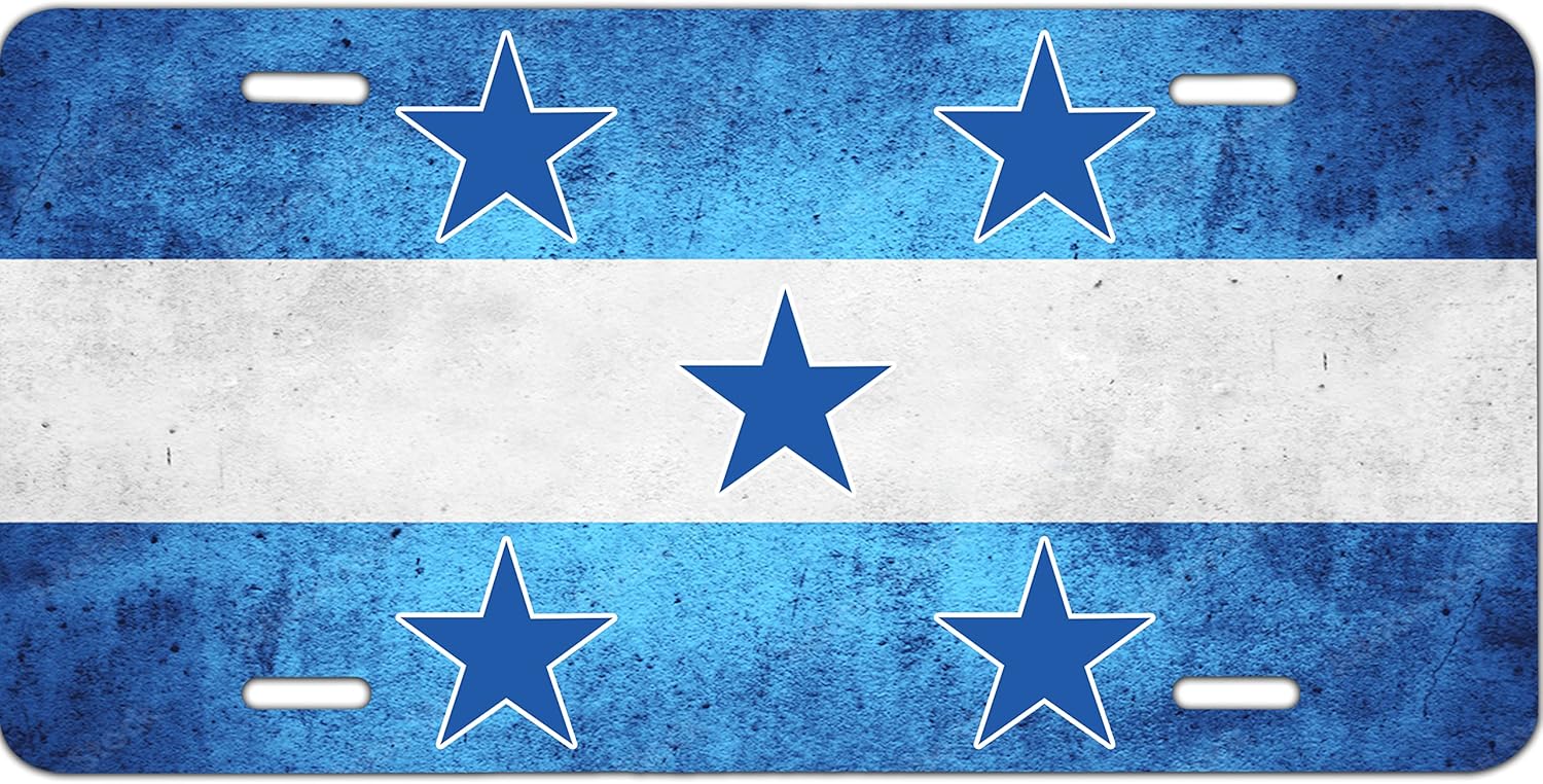 Honduras Flag Decorative Car Front Sublimated License Plate