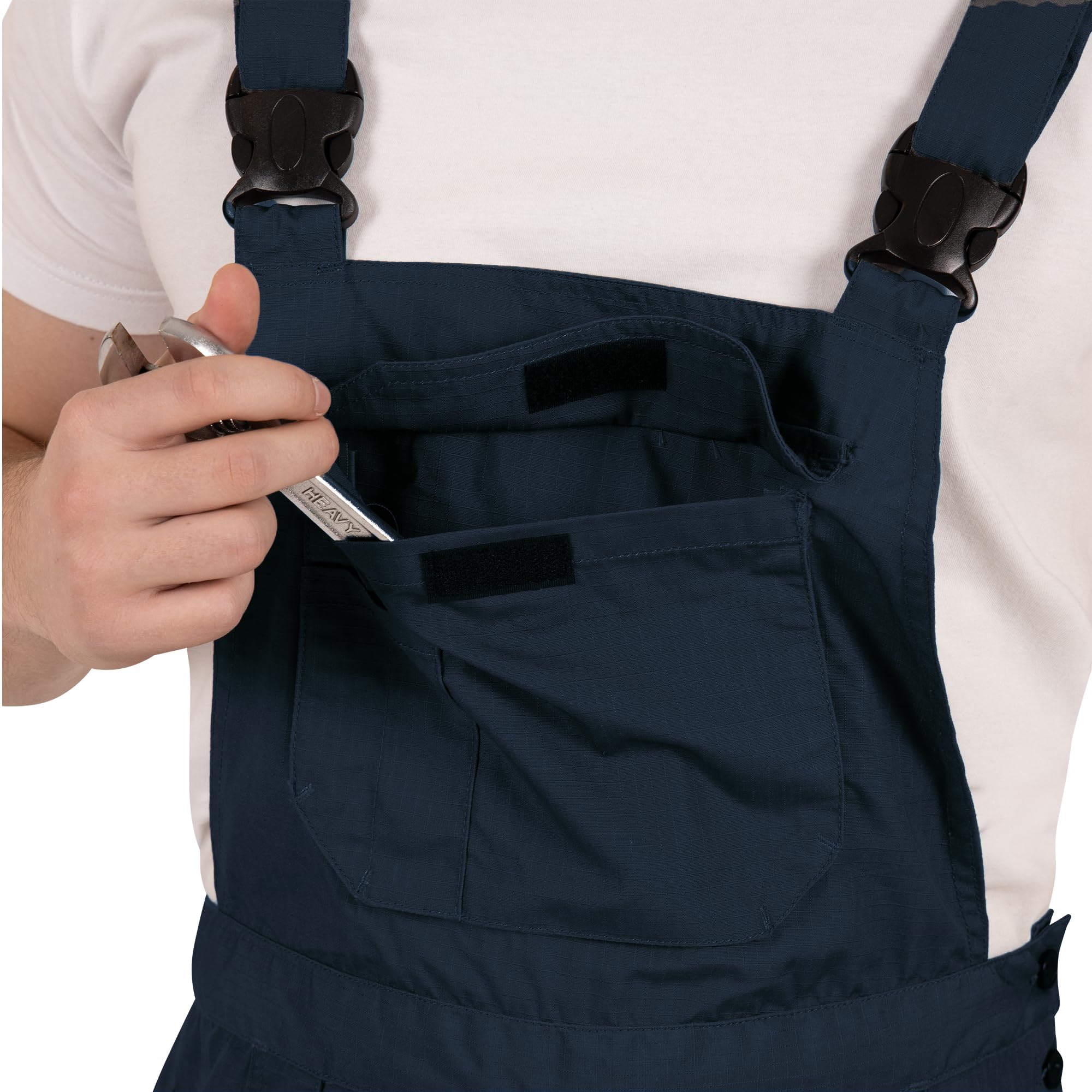 BWOLF DRIFT Salopette da Lavoro Uomo con Pettorina con Tasche Multifunzionali, Tessuto Ripstop con Molte Tasche