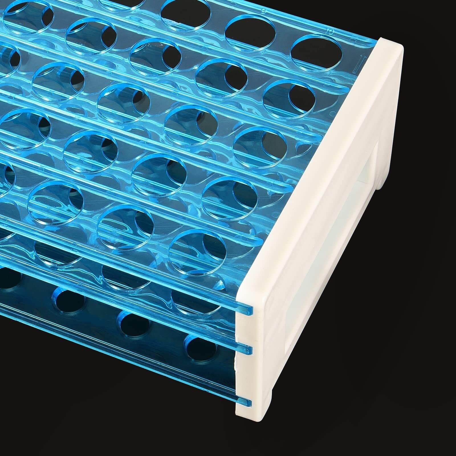 Stojak na Probówki Boratoria 6 sztuk plastikowych uchwytów na probówki, stojak z 50 otworami 13/16 mm, wirówkowe, testy laboratoryjne Uchwyt do Probówki