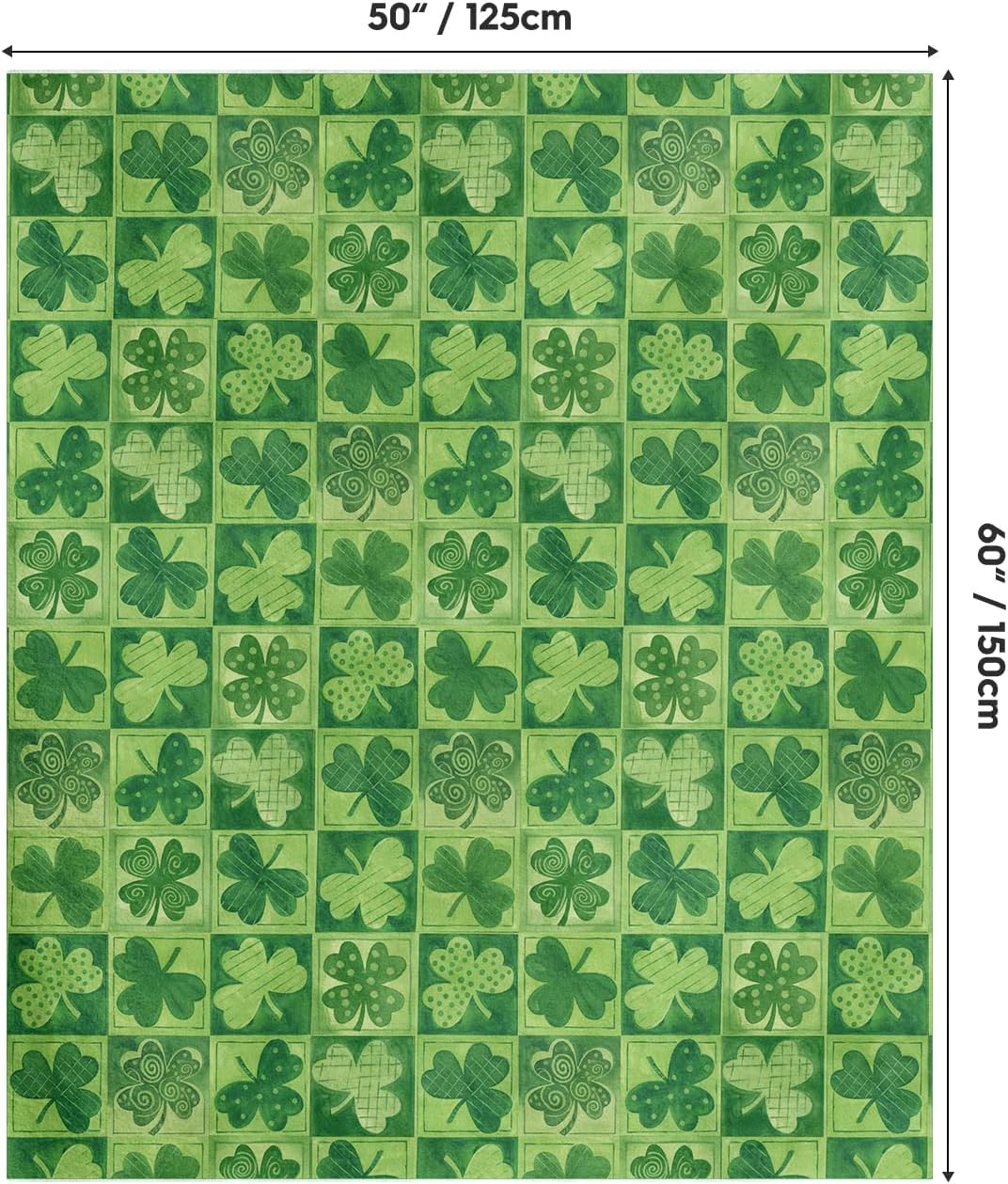 Horaldaily St. Patrick's Day Flannel Blanket Throw, Green Shamrock Buffalo Plaid Soft Fuzzy Plush Cozy Fleece Blankets for Couch Sofa Bed Lounging, Ideal Gifts for Kids Adults Self, 50x60 - Image 5