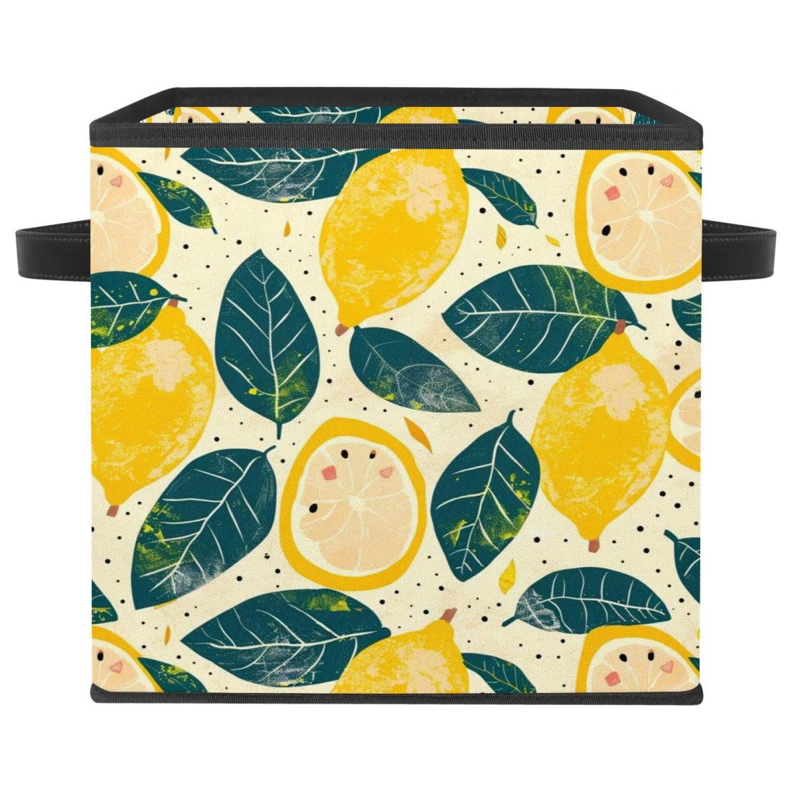 Boîte de rangement pour vêtements motif citron, l'atout fraîcheur de votre étagère