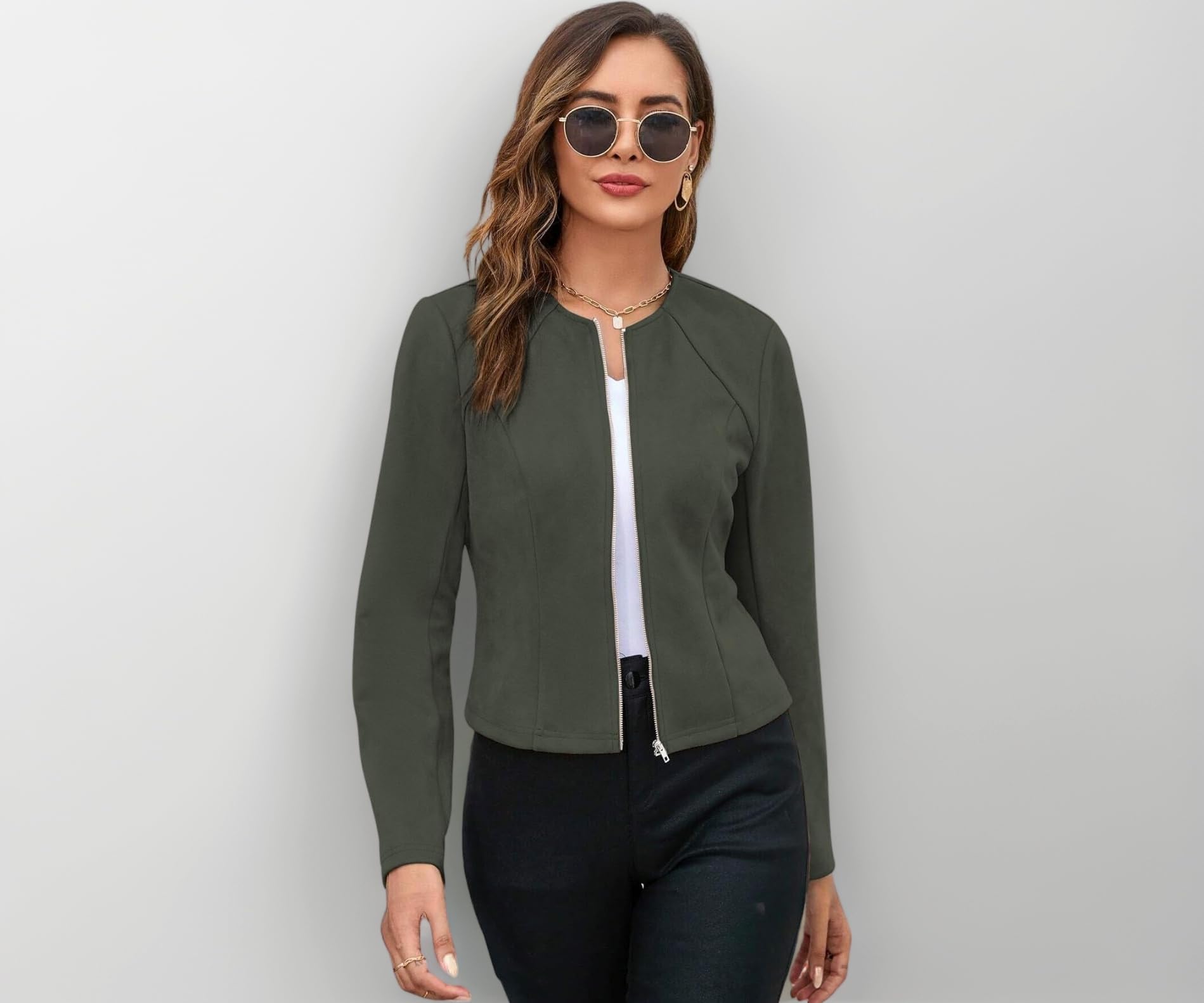 Women Poly Lycra Standard Length Oversized Jacket Korean Style Casual Outerwear | Streetwear Party Jacket with Trendy Loose Fit (Available in Plus Size)